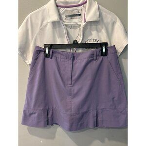 Annika Cutter and Buck tank and skort set golf, pickleball, tennis, women’s 6/M